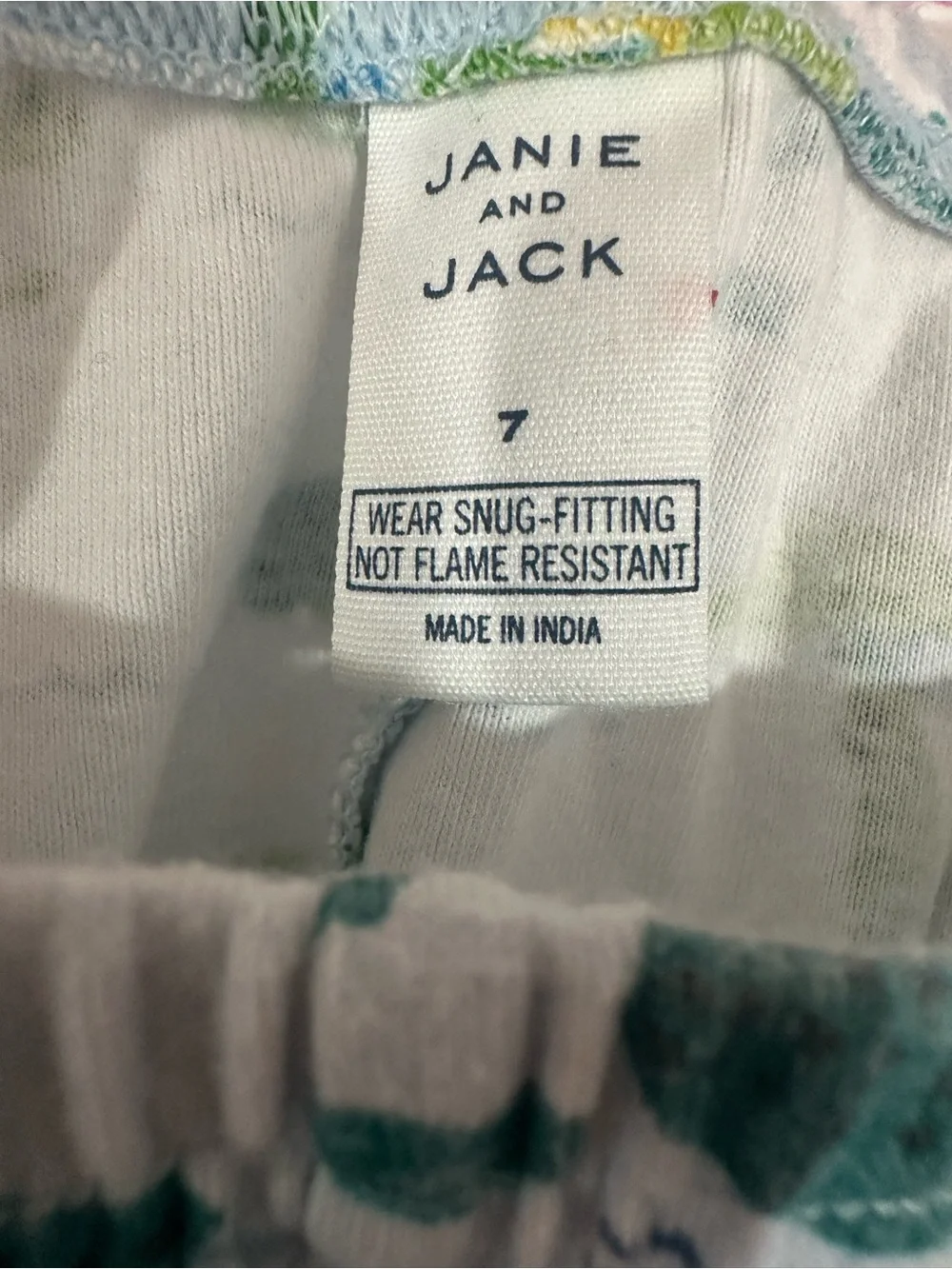 Janie and Jack Light Blue Crocodile Print Boys Pajamas Size 7